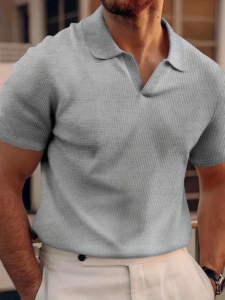 Cormac | Men’s Polo Shirt featuring a Ribbed Texture