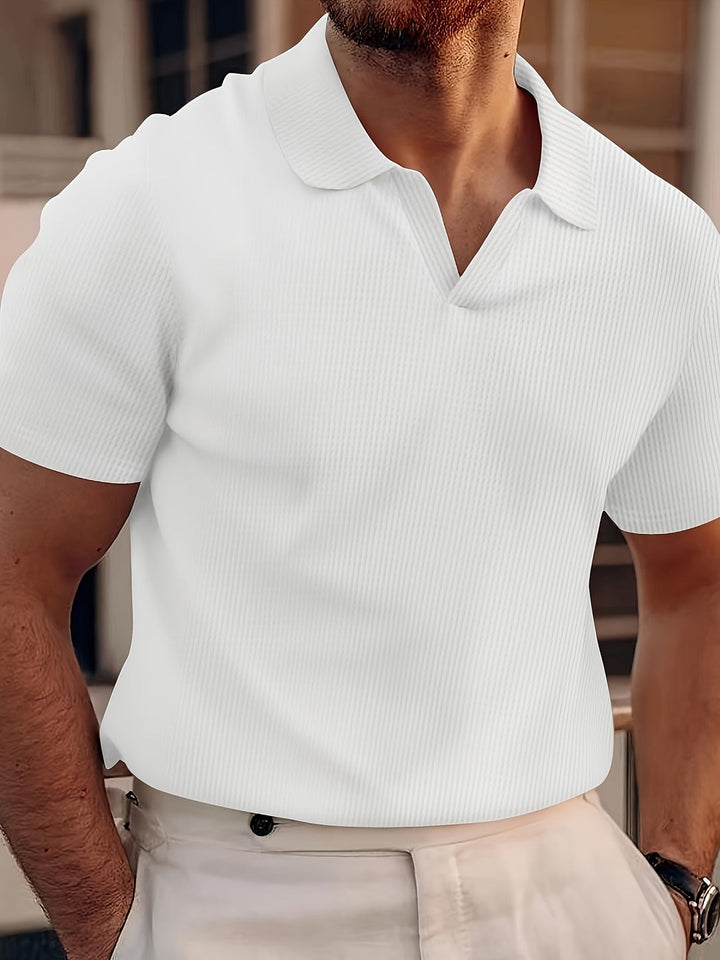 Cormac | Men’s Polo Shirt featuring a Ribbed Texture