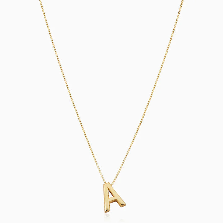 Love letter initial necklace | 18k Gold