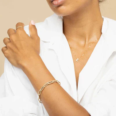 Love letter initial necklace | 18k Gold