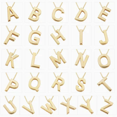 Love letter initial necklace | 18k Gold