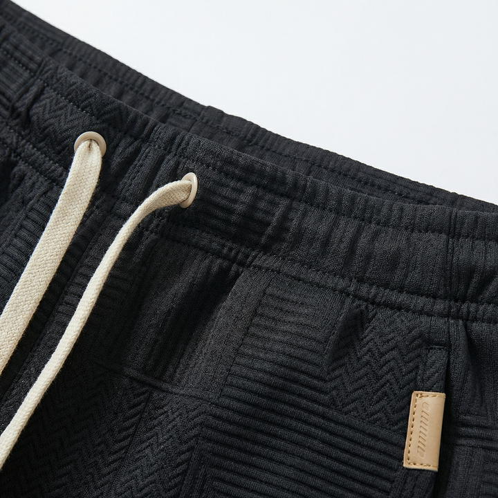 Kavren | Men’s Casual Shorts featuring textured panel design