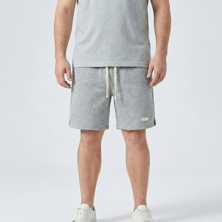 Kavren | Men’s Casual Shorts featuring textured panel design