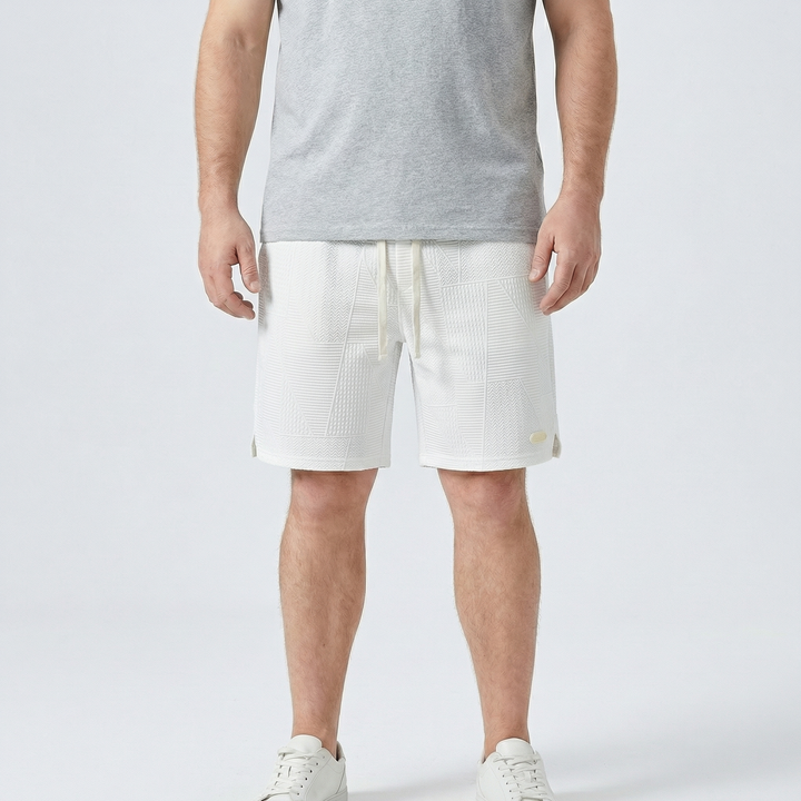 Kavren | Men’s Casual Shorts featuring textured panel design
