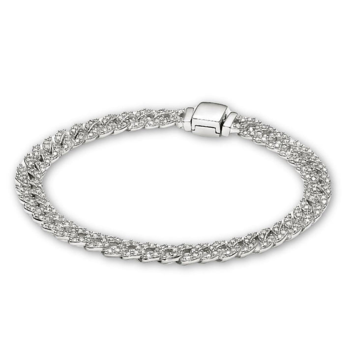 Moissanite Cuban Bracelet | 18k Gold