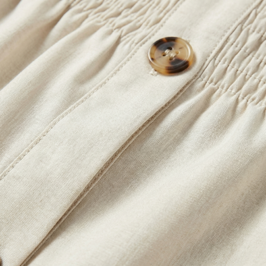Lunara | Women’s Flowy Trousers with Button Waist Feature