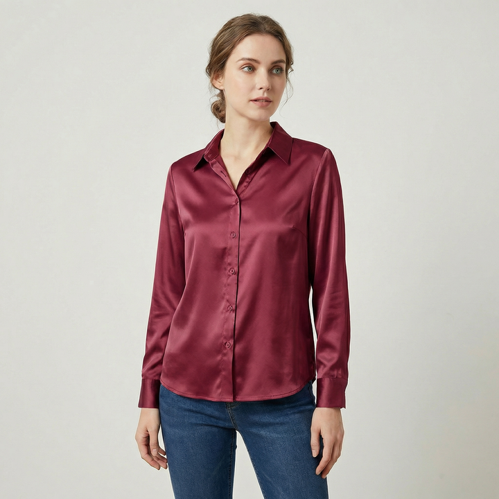 Luneth | Women’s Button Shirt with Polished Finish