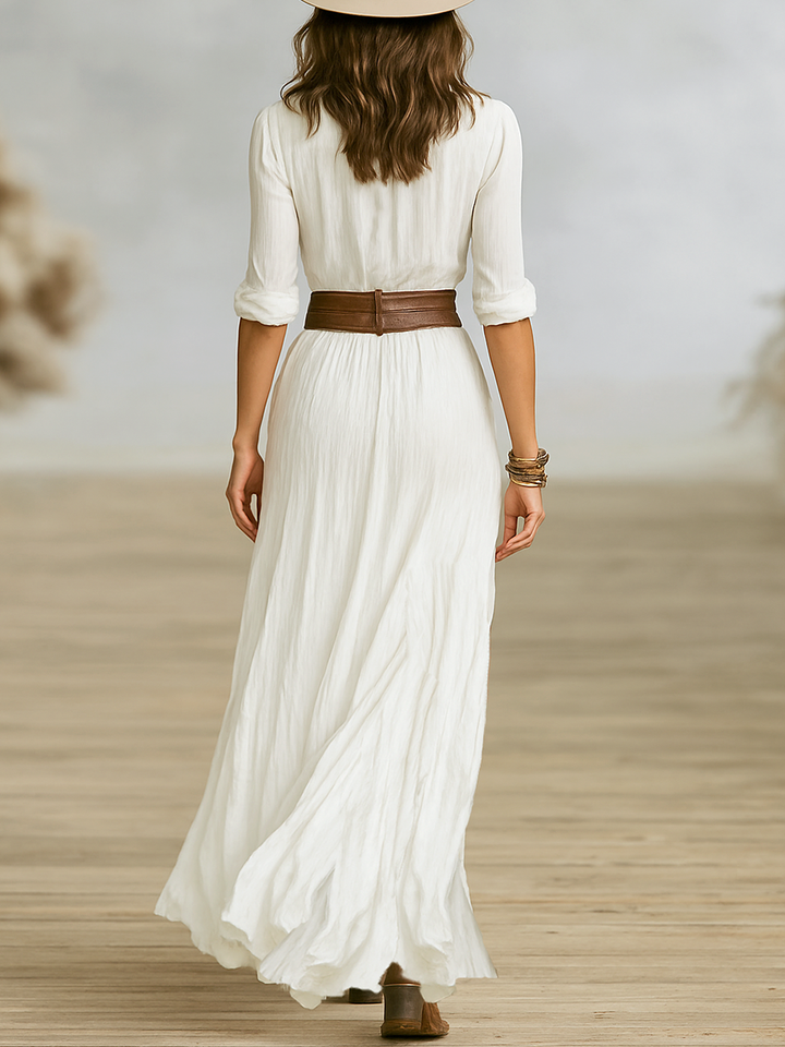 Rafaela | Women’s Maxi Shirt Dress featuring a Front Slit