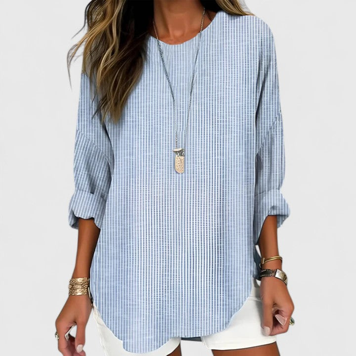 Nadia | Women’s Relaxed Top featuring a Curved Line