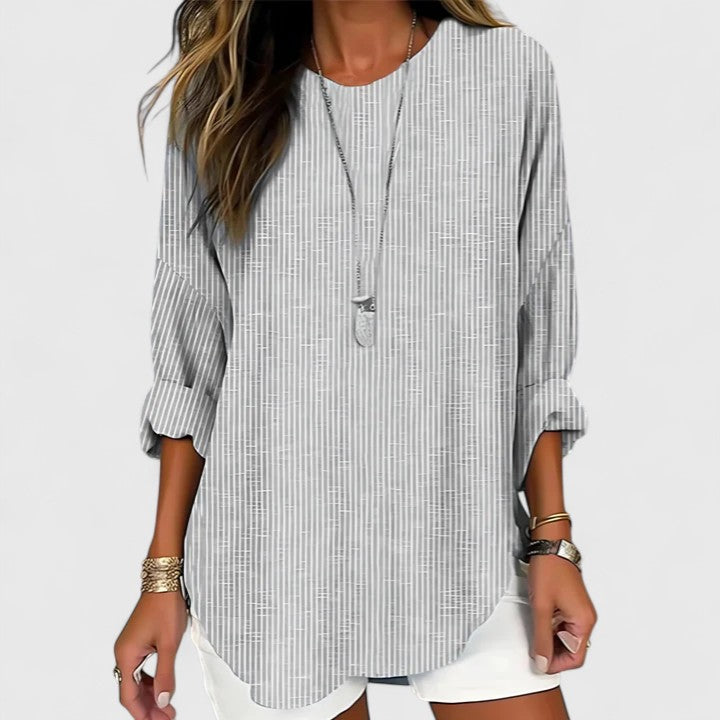 Nadia | Women’s Relaxed Top featuring a Curved Line