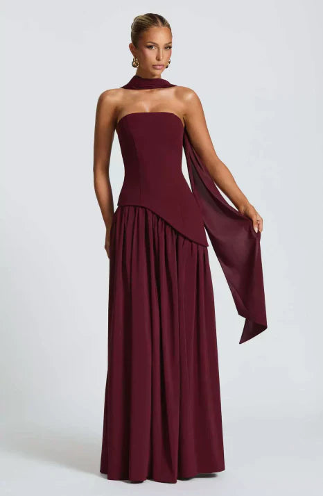 Aurelia | Women’s Maxi Dress featuring a Scarf Neck Refined Element