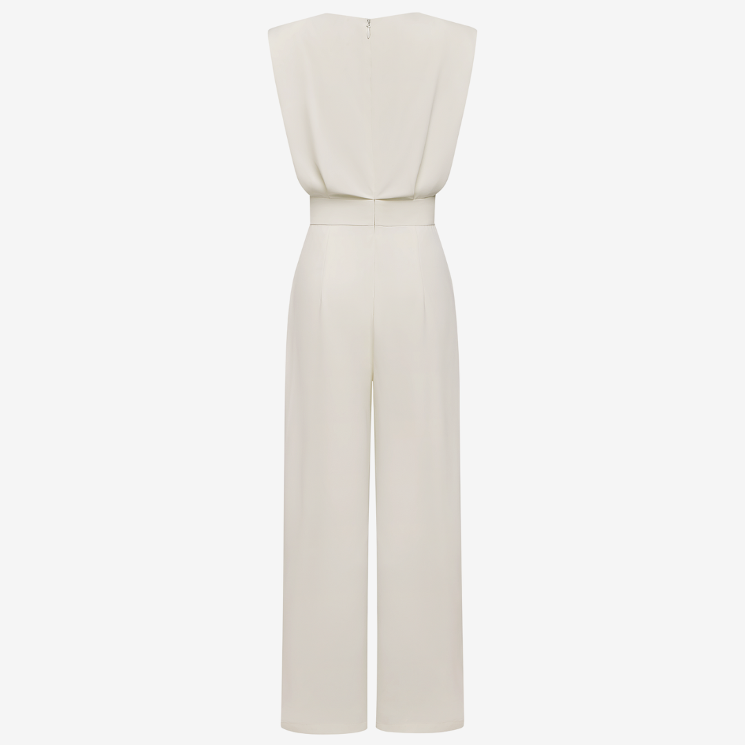 Pavelle | Women’s Sleeveless Jumpsuit with a Defined Waist