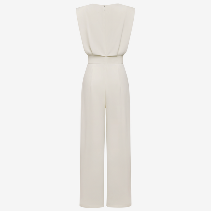 Pavelle | Women’s Sleeveless Jumpsuit with a Defined Waist