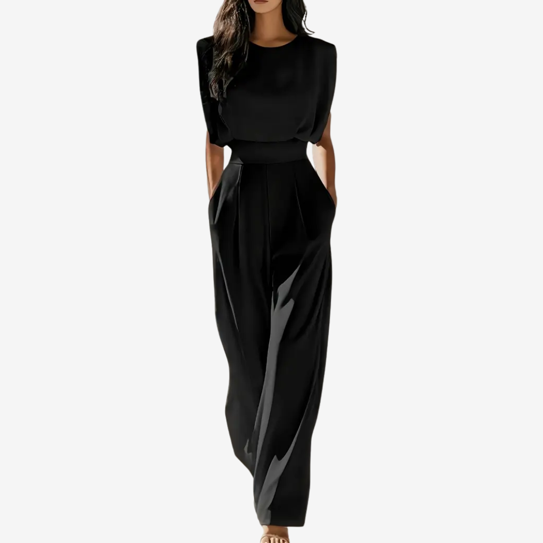 Pavelle | Women’s Sleeveless Jumpsuit with a Defined Waist