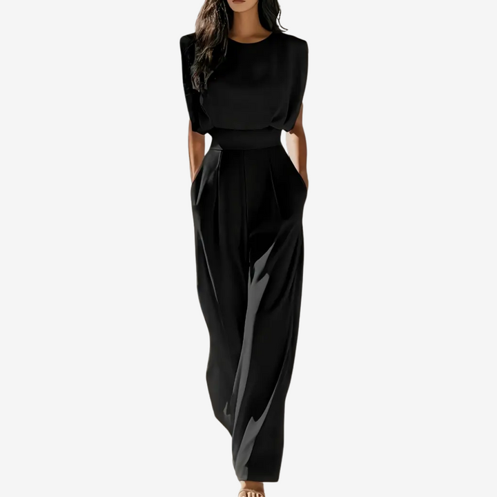 Pavelle | Women’s Sleeveless Jumpsuit with a Defined Waist
