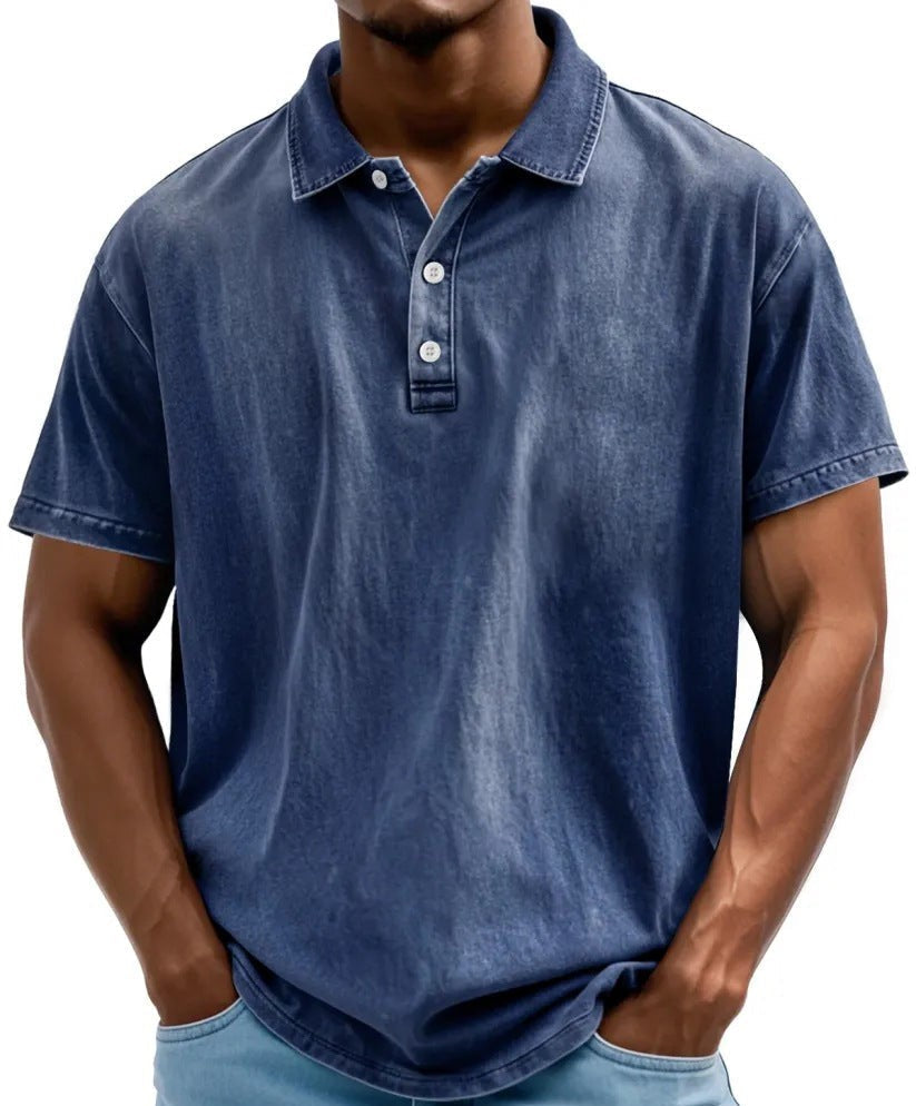Callen | Men’s Polo Shirt in a Washed Casual charm