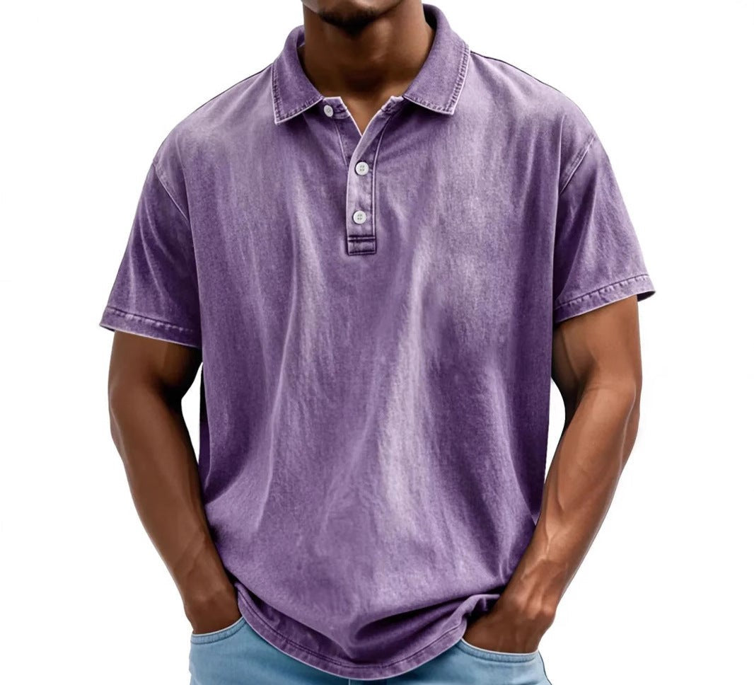 Callen | Men’s Polo Shirt in a Washed Casual charm