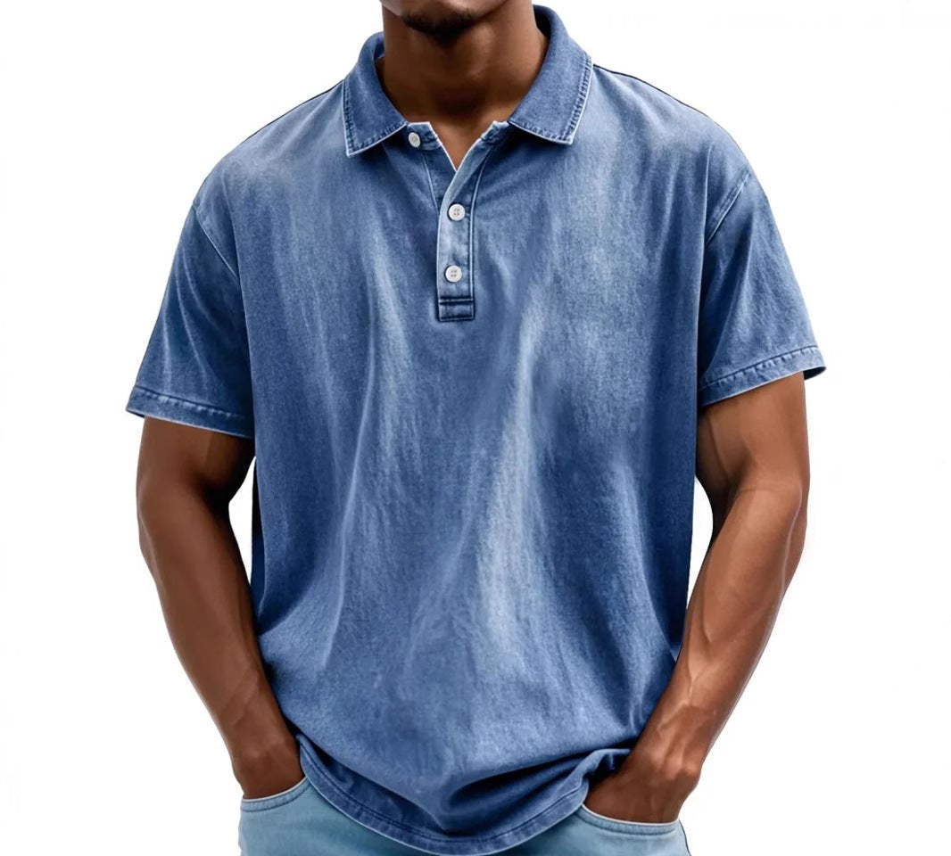 Callen | Men’s Polo Shirt in a Washed Casual charm