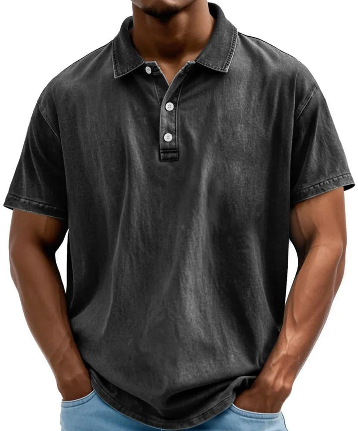 Callen | Men’s Polo Shirt in a Washed Casual charm