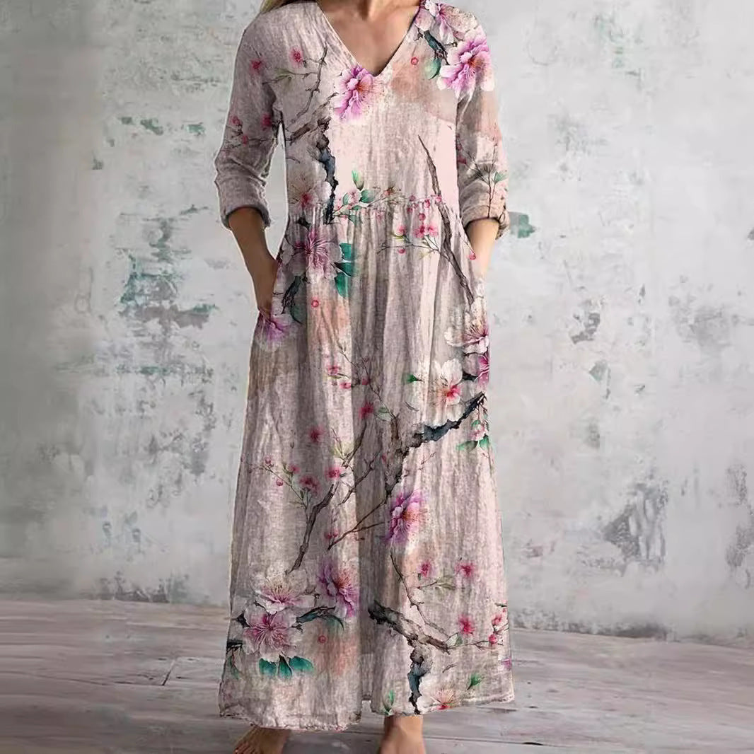 Floriane | Women’s Floral Maxi Dress in a Laid-Back Body Form