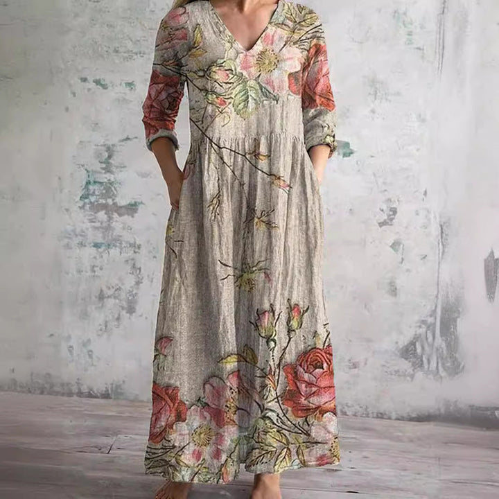 Floriane | Women’s Floral Maxi Dress in a Laid-Back Body Form