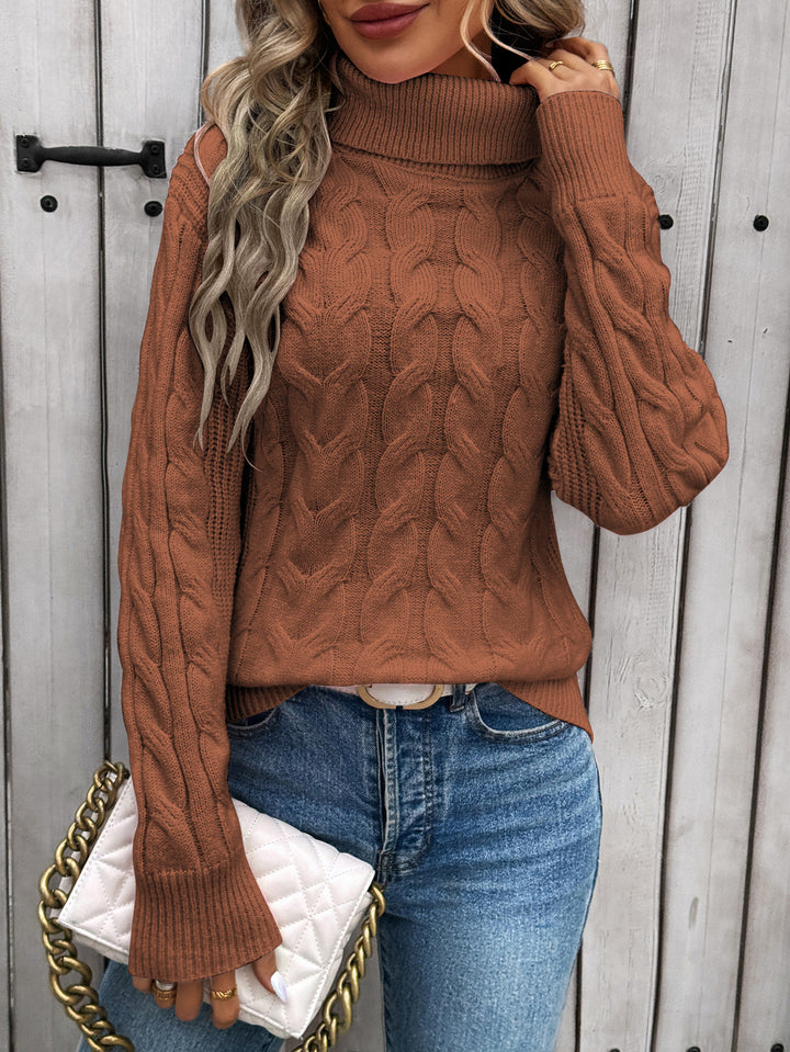 Celina – Cable Knit Turtleneck Sweater