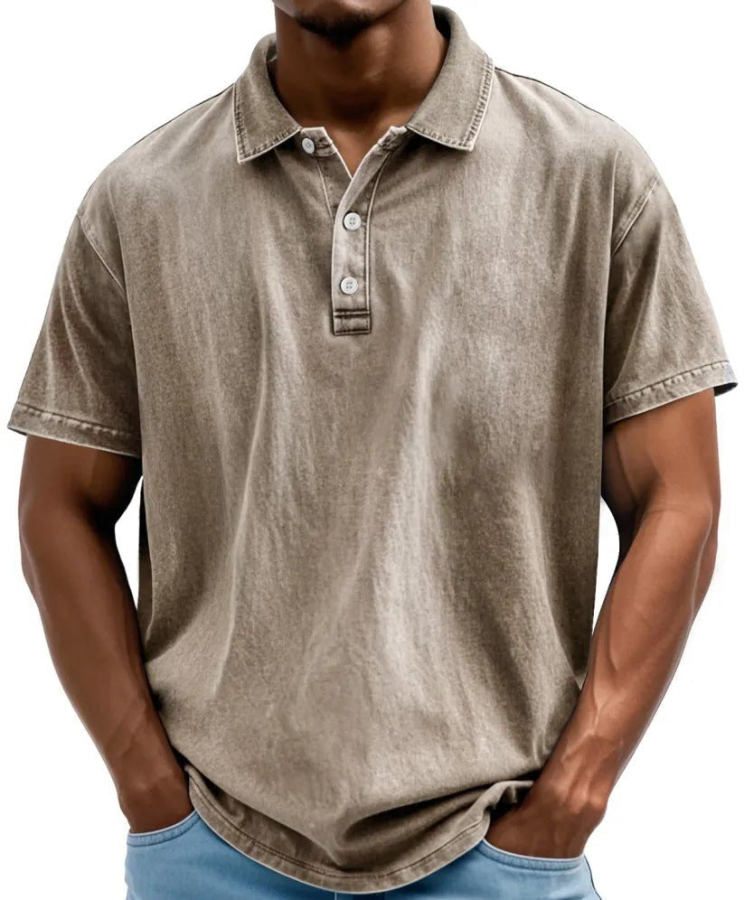 Callen | Men’s Polo Shirt in a Washed Casual charm
