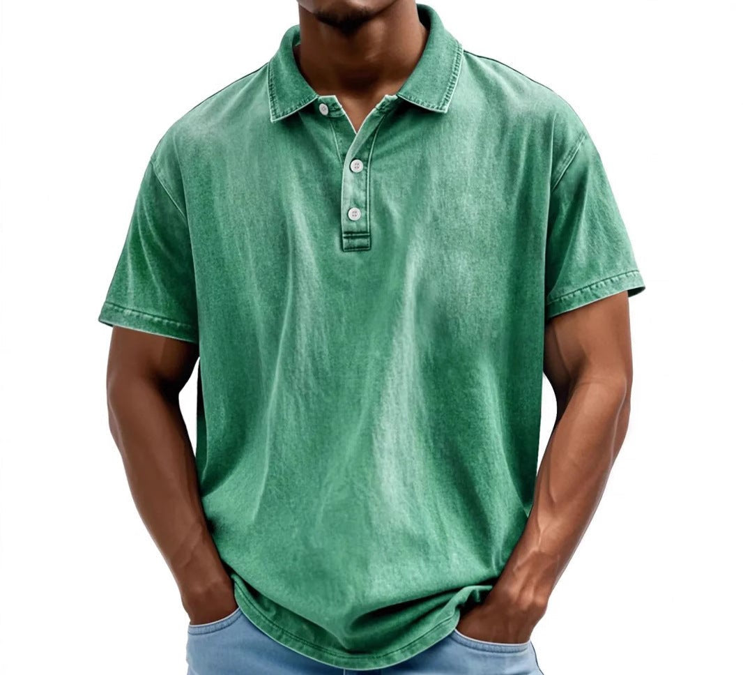 Callen | Men’s Polo Shirt in a Washed Casual charm