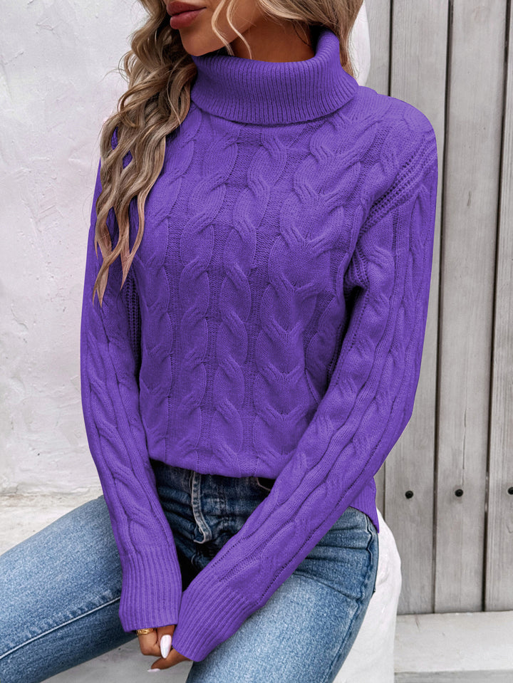 Celina – Cable Knit Turtleneck Sweater