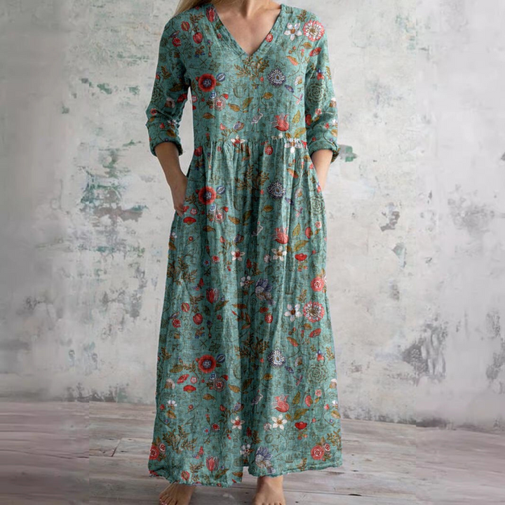 Floriane | Women’s Floral Maxi Dress in a Laid-Back Body Form