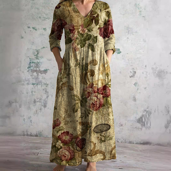 Floriane | Women’s Floral Maxi Dress in a Laid-Back Body Form