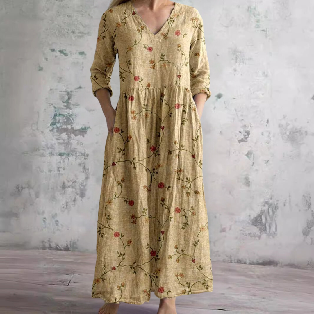 Floriane | Women’s Floral Maxi Dress in a Laid-Back Body Form