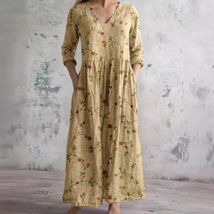 Floriane | Women’s Floral Maxi Dress in a Laid-Back Body Form