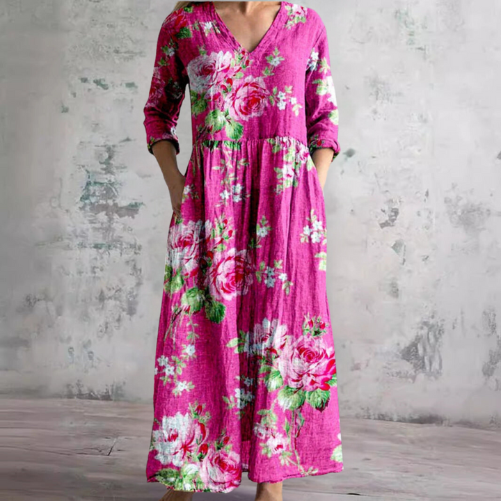 Floriane | Women’s Floral Maxi Dress in a Laid-Back Body Form