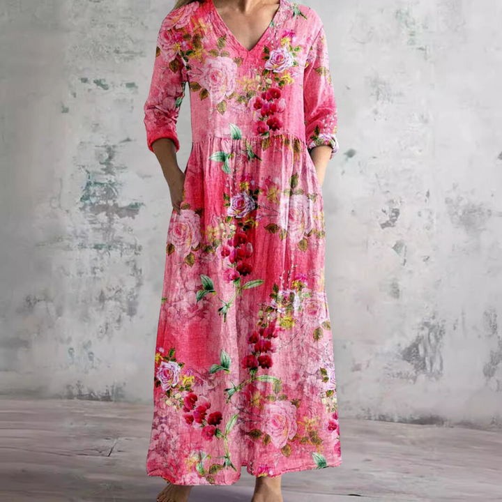 Floriane | Women’s Floral Maxi Dress in a Laid-Back Body Form