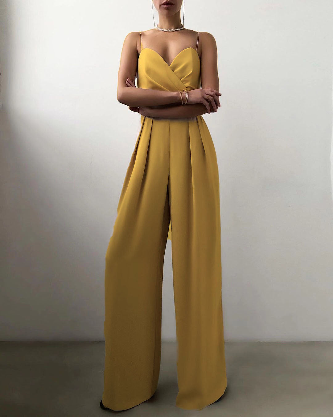 Amoria | Women’s Wide-Leg Jumpsuit featuring a Sweetheart Neckline