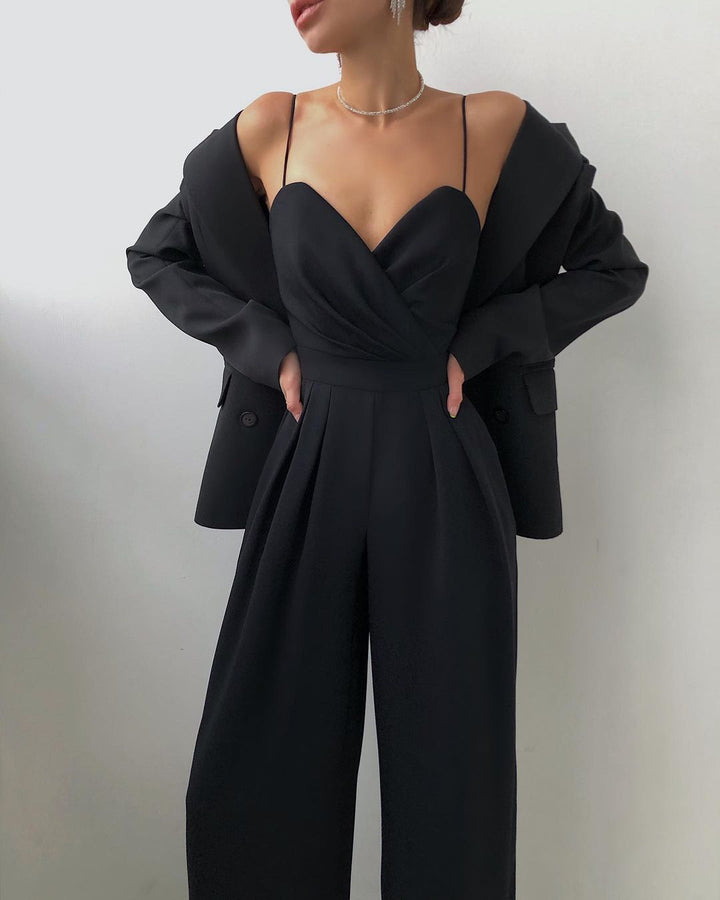 Amoria | Women’s Wide-Leg Jumpsuit featuring a Sweetheart Neckline