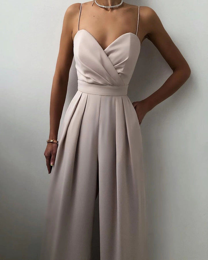 Amoria | Women’s Wide-Leg Jumpsuit featuring a Sweetheart Neckline