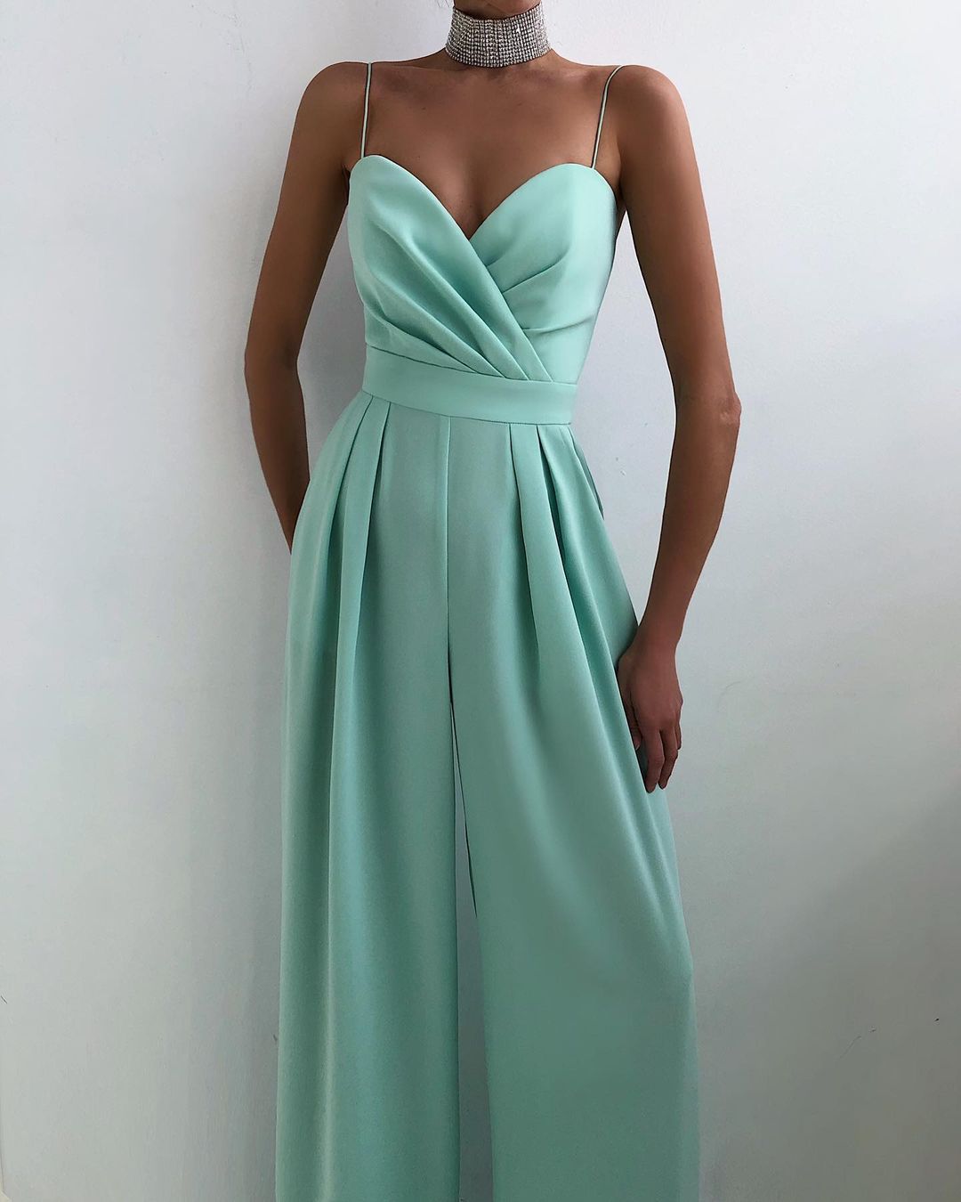 Amoria | Women’s Wide-Leg Jumpsuit featuring a Sweetheart Neckline