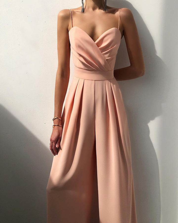 Amoria | Women’s Wide-Leg Jumpsuit featuring a Sweetheart Neckline