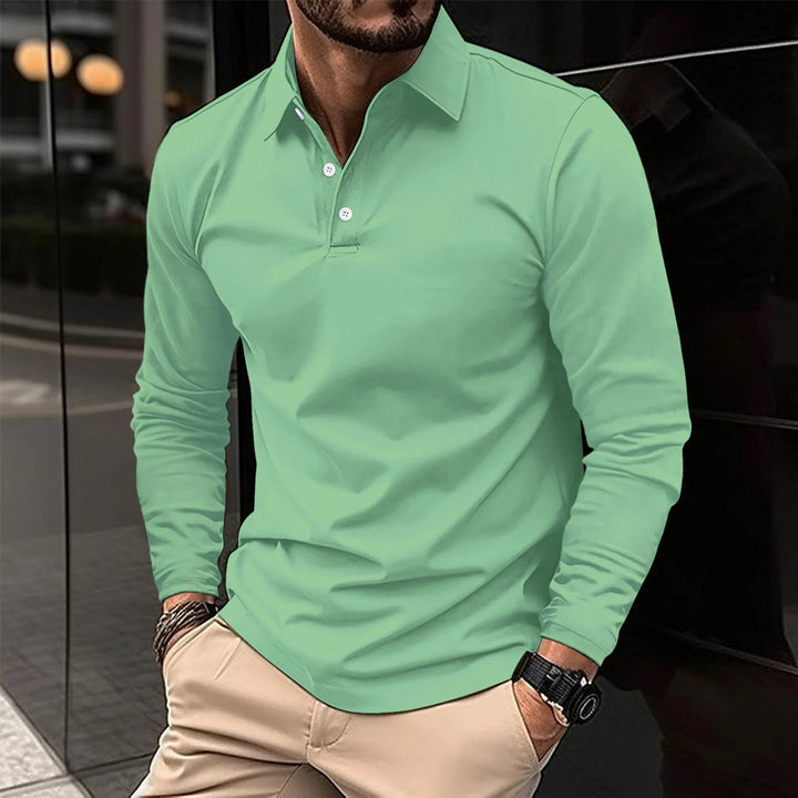 Luciano | Men’s Long Sleeve Polo Shirt for Refined Wardrobe Choice