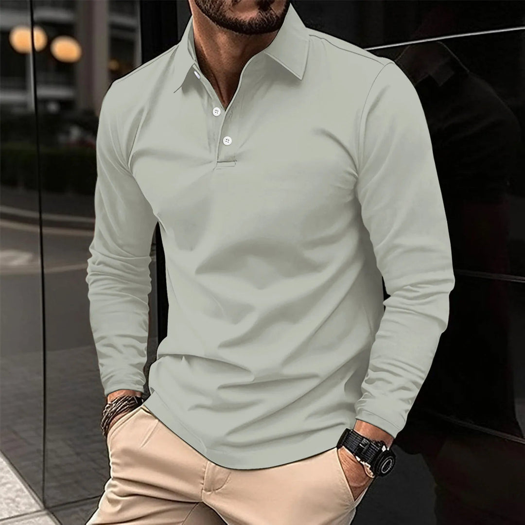 Luciano | Men’s Long Sleeve Polo Shirt for Refined Wardrobe Choice