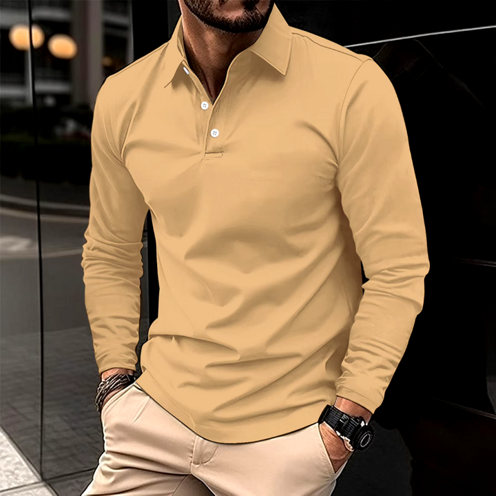 Luciano | Men’s Long Sleeve Polo Shirt for Refined Wardrobe Choice