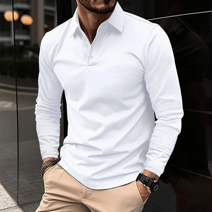 Luciano | Men’s Long Sleeve Polo Shirt for Refined Wardrobe Choice