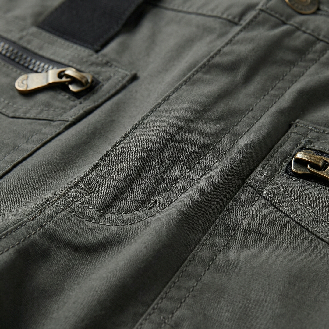 Ravik | Men’s Cargo Shorts with multi-zip pocket detail