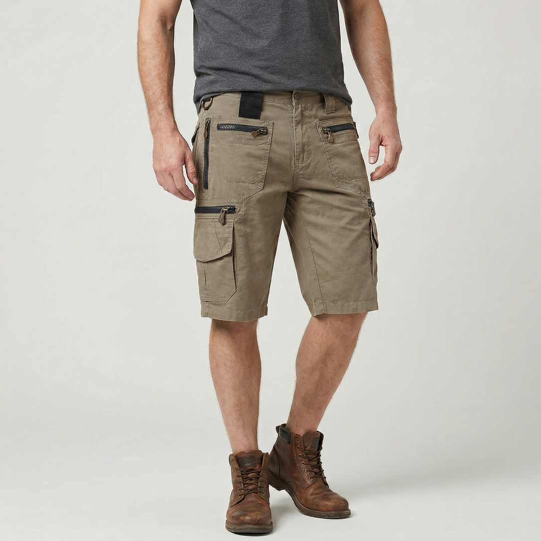 Ravik | Men’s Cargo Shorts with multi-zip pocket detail