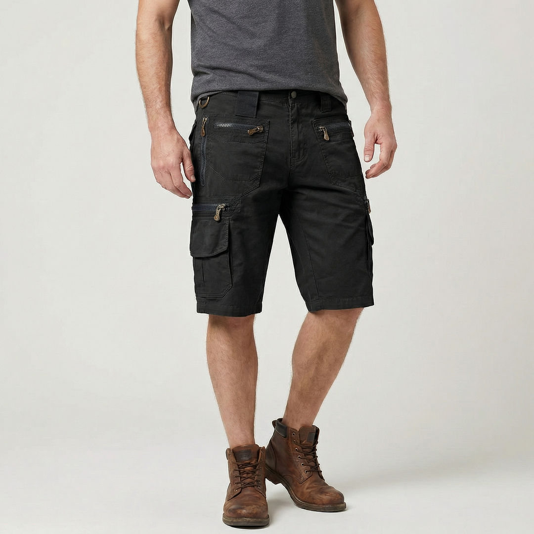 Ravik | Men’s Cargo Shorts with multi-zip pocket detail