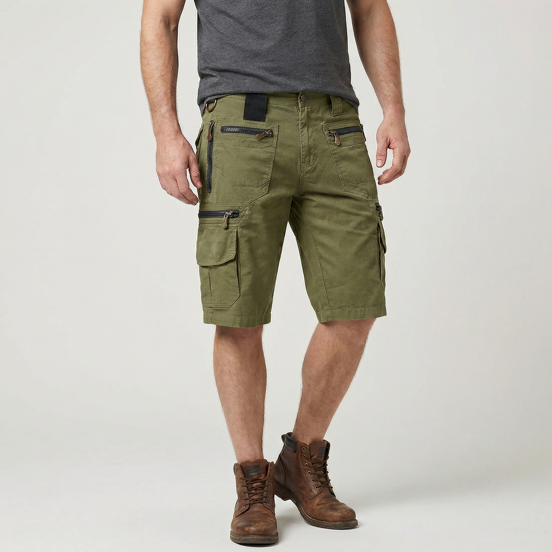Ravik | Men’s Cargo Shorts with multi-zip pocket detail