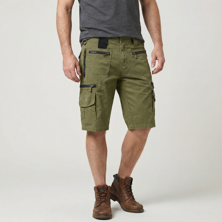 Ravik | Men’s Cargo Shorts with multi-zip pocket detail
