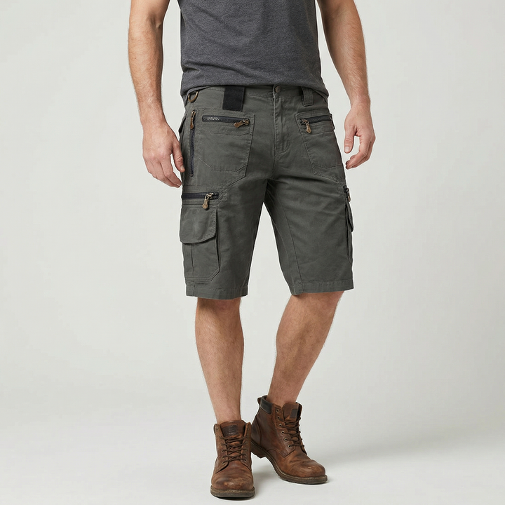 Ravik | Men’s Cargo Shorts with multi-zip pocket detail